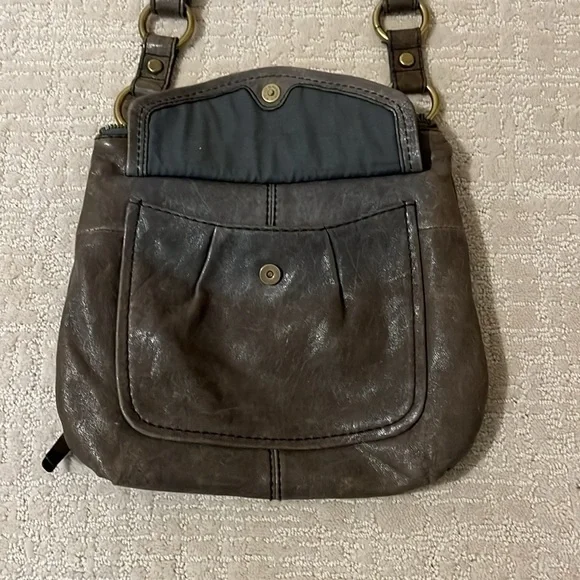 Fossil vintage gray Leather Crossbody Bag - Picture 2 of 5